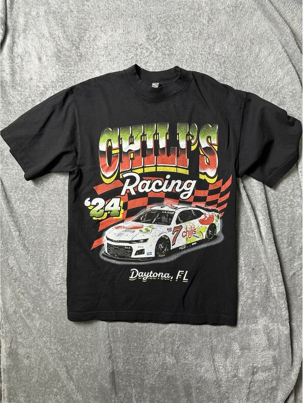 Corey LaJoie #7 Chilis Racing NASCAR Daytona Spire Motorsports T Shirt S USA